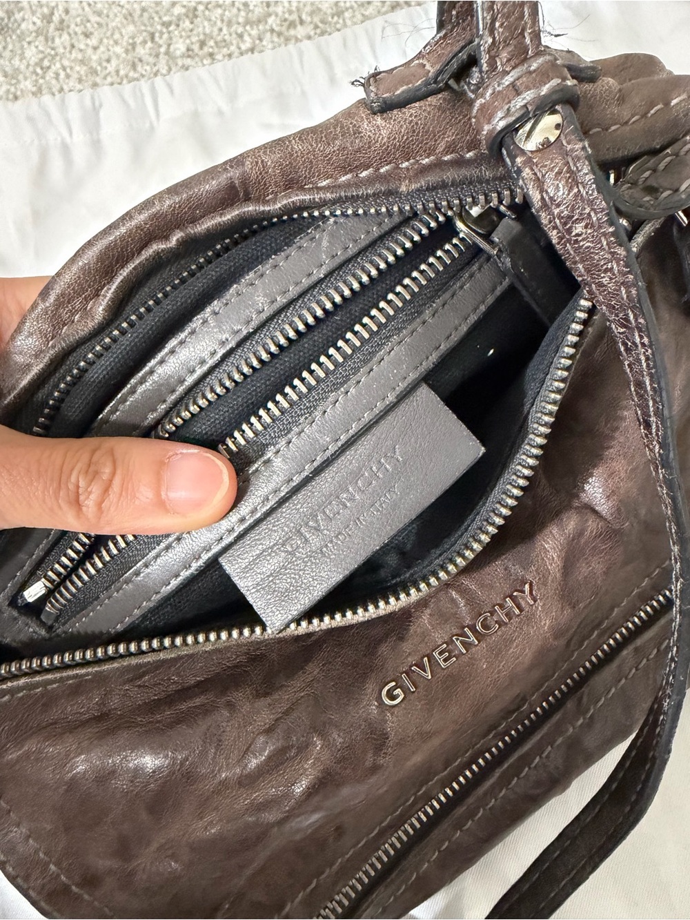 Authentic Givenchy Crinkled Leather Mini Pandora Bag - Picture 6 of 7